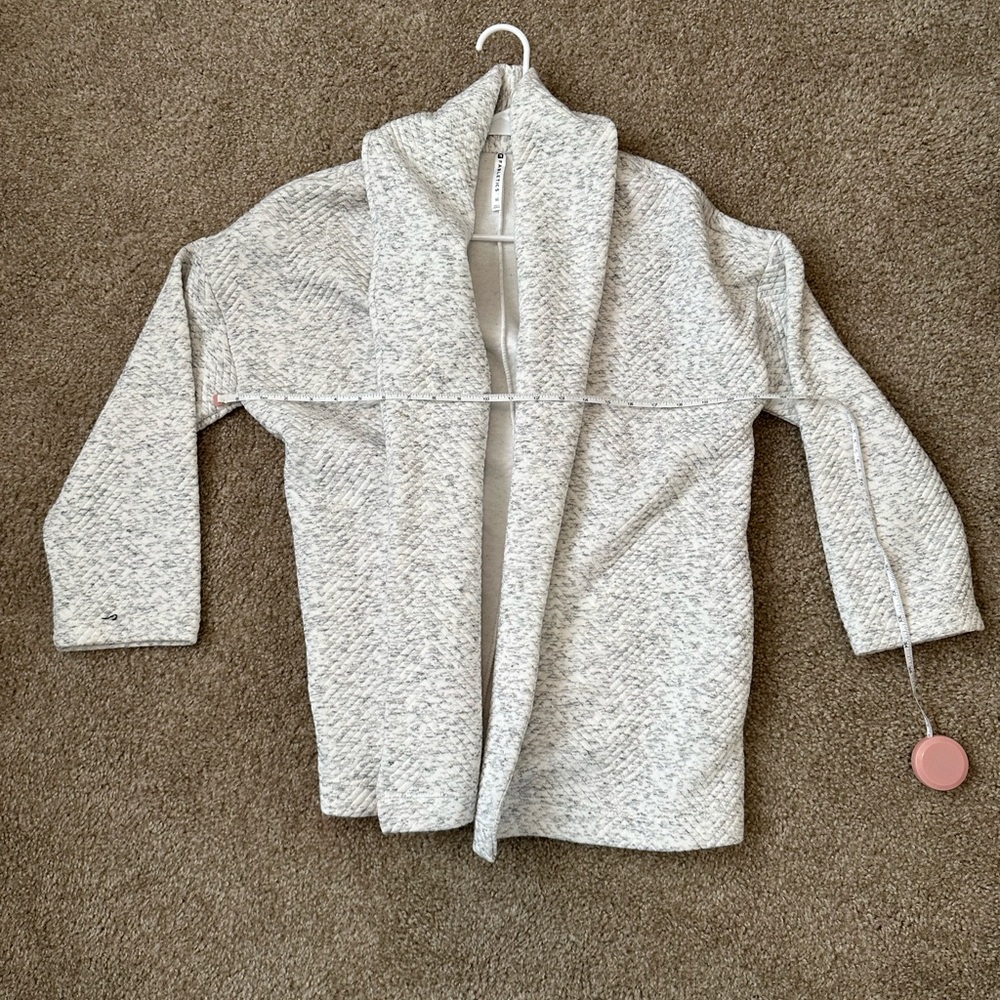 Fabletics Heathered Gray Women's Cardigan - Picture 4 of 6
